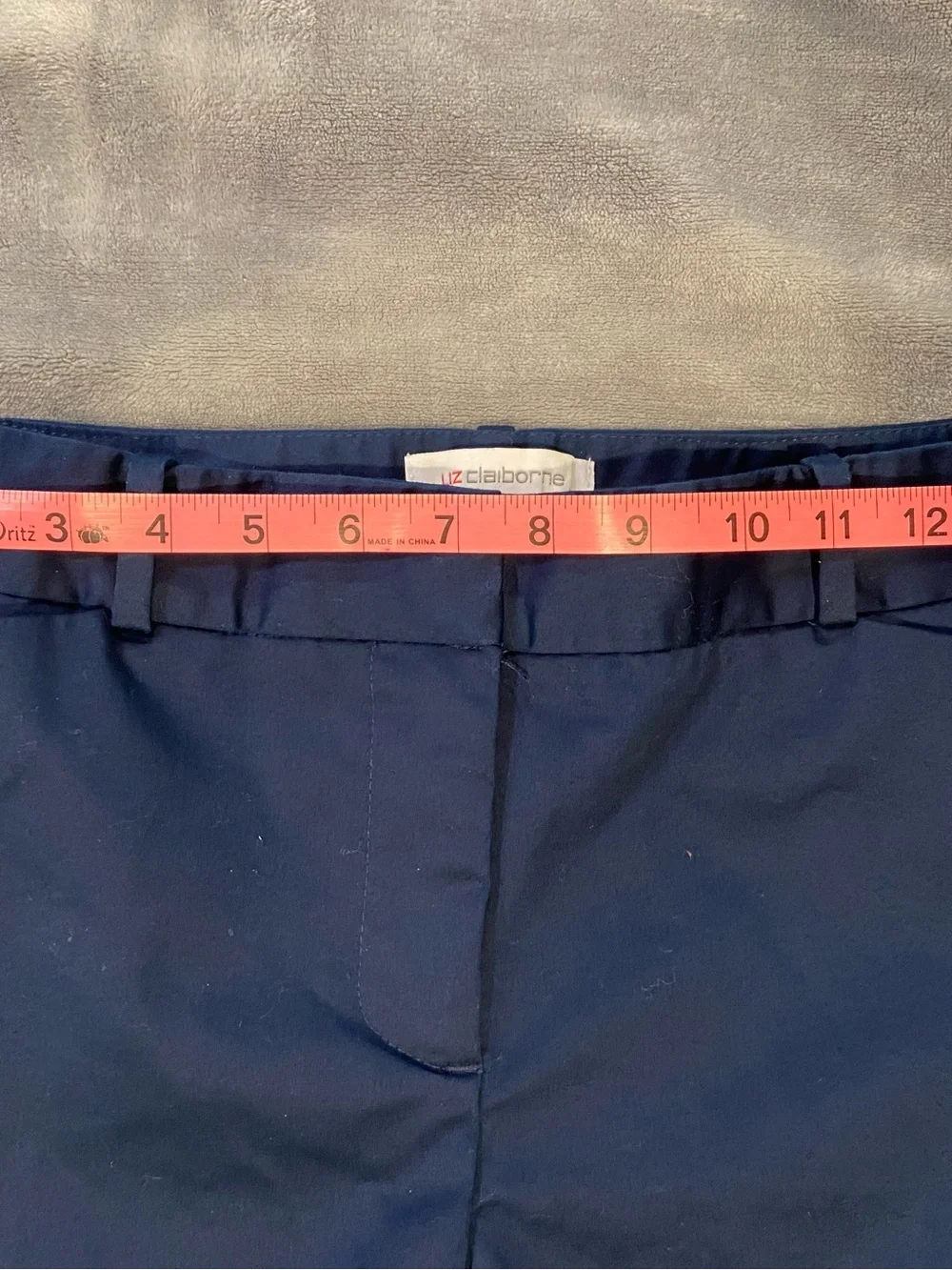 Lot of 2 Women's Liz Claiborne EMMA Ankle Pants Size 6P Navy Gray Mid Rise - Picture 11 of 14